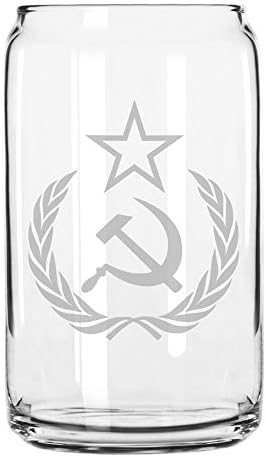 Süt Kupa Tasarımları Komünist Bayrak Kazınmış Cam 16oz olabilir.