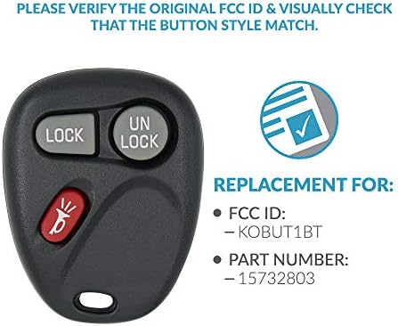 Keyless2Go 3 Düğme Kullanan Anahtarsız Giriş Araba Anahtarı Araçları için Yedek 15732803 KOBUT1BT