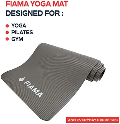 Fiama Fitness 100 % NBR Köpük Yoga Matı-Şok Emme Desteği ve kalınlığı ile Yoga, Spor Salonu ve günlük Egzersiz için