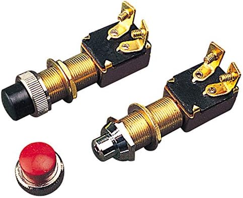 Sea-Dog 420422-1 Kırmızı Başlıklı Anlık Basmalı Düğme Anahtarı
