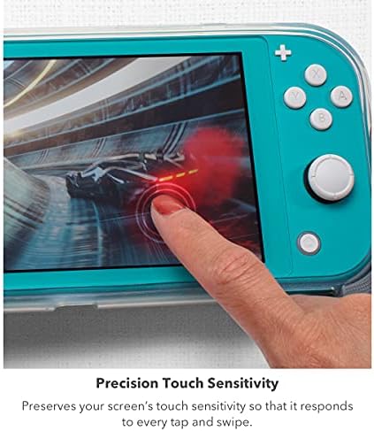 Nintendo Switch için ZAGG Gear4 Kita Grip 360 İnce Kılıf ve Ekran Koruyucu – Şeffaf Koruyucu Kılıf, Gri Kulplar,